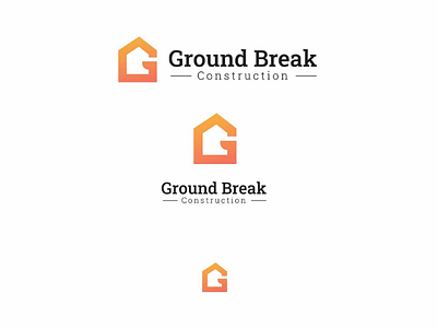 Ground break construction logocompany logostartup