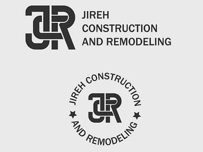 Jireh construction and remodeling logo brand logo branding logo monogram logo simple logo type monogram logo negative space stationery typography