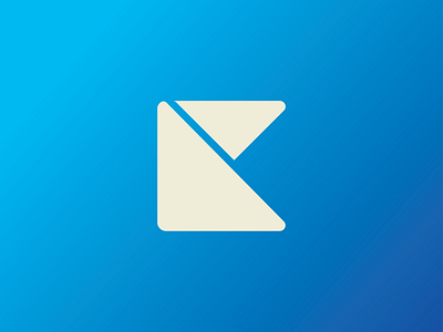 Logo letter K with gradient