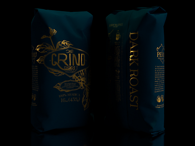 The Grind Coffee Packaging 30logos 3d adobedimension art coffee design grind packagaing