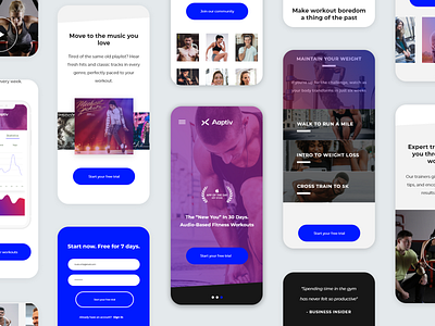 Aaptiv Landing Page