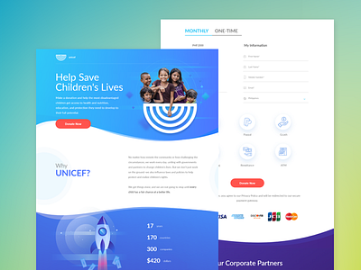 Unicef Conceptual Landing Page