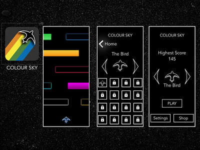 COLOUR SKY app design game logo vector