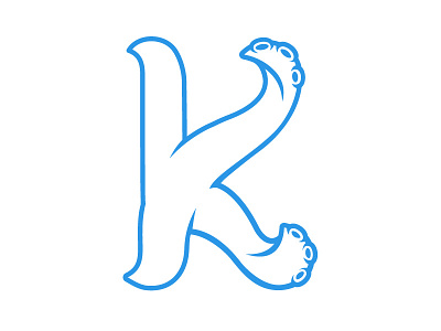 K logo k logo squid