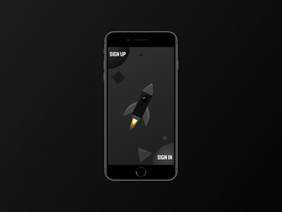 Rocket beginner daily ui dailyui dark design illustration rocket shapes sign in sign up signing signup