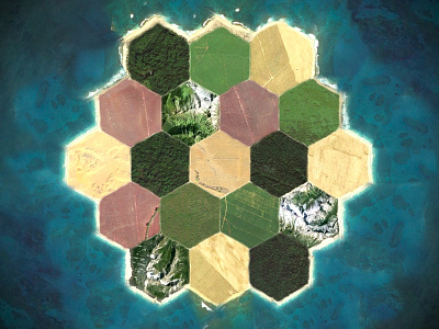 Settlers IRL board game google maps hexagon icon in real life island ocean settlers of catan