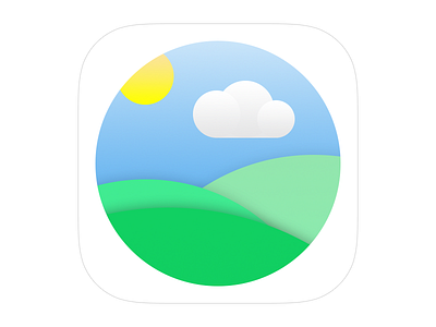 Rebound: Secret Japanese App apple blue flat gradients green icon ios7 landscape