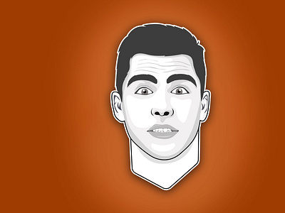 I will create minimalist flat line vector avatar you within 24h