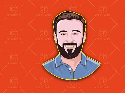 I will create minimalist flat line vector avatar you within 24h