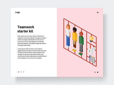 Teamwork starter kit flat design flat illustration illustration ui vector web web design