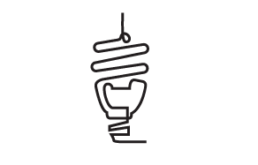 Bulb continuous line vector