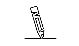 Pencil continuous line vector