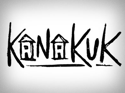Kanakuk hand cut hand lettering logo stamp