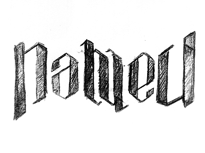 Named ambigram logo logotype sketch wip