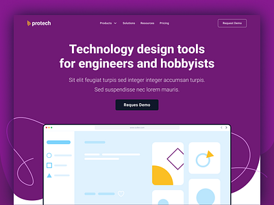 protech - SaaS Landing Page app design design homepage landing landing page saas ui web design
