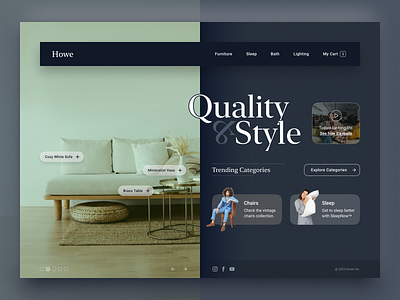 Home Furniture Shop design designer elementor homepage landing page typography ui ux web design wordpress website