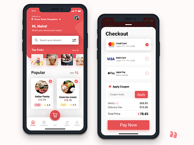 Online Food Ordering App UI/ UX