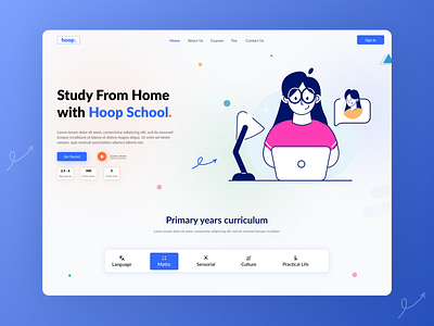 Online Learning Landing Page UI Design