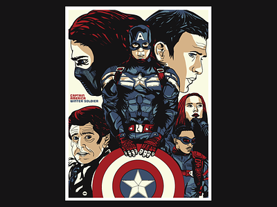 Captain America Winter Soldier avenger captain america comic design disney illustrator marvel poster screen print superhero winter soldier