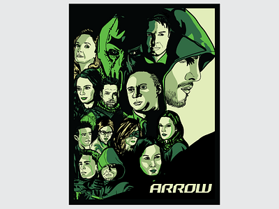 Arrow arrow cw dc comics death stroke design green ken taylor poster speedy superhero vigilante