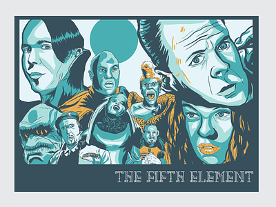 The Fifth Element aliens bruce willis fifth element illustrator jovovich manga studio multi pass poster ruby rod sci fi telefono zorg