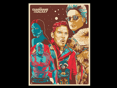 Guardians of the Galaxy design disney drax groot guardians of the galaxy illustration marvel poster rocket star lord thanos