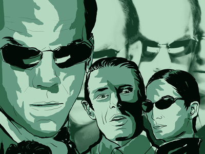 Matrix Reloaded digital film illustration matrix movie poster reloaded wacom