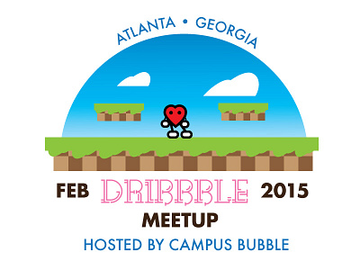 Campus Bubble Dribbble Meetup campus bubble design dribbble genesis illustration landscape meetup sega sonic the hedgehog