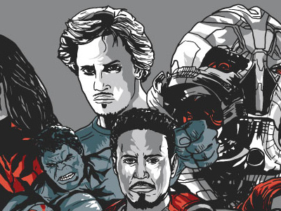 Avengers 2 WIP avengers color design disney doodle illustration marvel poster screenprint