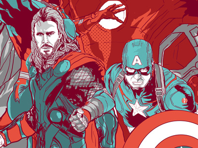 Avengers 2: Age of Ultron avengers design doodle film hulk illustration iron man marvel movie ultron vision