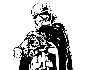 Day 010-Captain Phasma disney force awakens illustrator phasma star wars stormtrooper