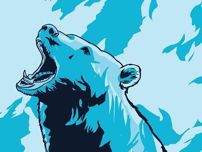 Week 4 12in12 Challenge | GIG POSTER WIP bear chicago gig illustration poster rock vector