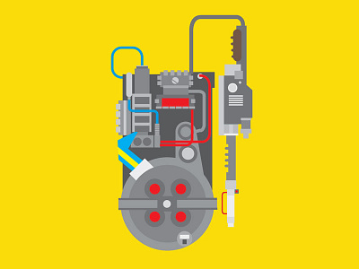 Cross the Streams- 12 for 12 Challenge ghostbusters icon illustration nba proton pack vector