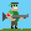 Animated Son of a Gun 8 bit 8bit animated animation army gun gunner hero machinegun pixel rambo shoot soldier war
