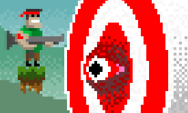 Eyeshot 8 bit 8bit army clone evil eye eyeball game pixel rambo videogame