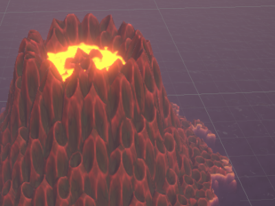 Volcano Closeup 3d game lava procedural terrain unity volcano