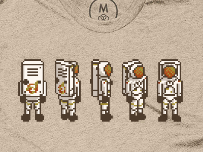 Zachstronaut t-shirt design 8-bit art astronaut pixel shirt t-shirt