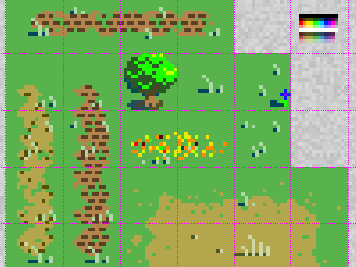 Game Preview, Tiles: grass, brush, paths, dirt, leaves by Zachary ...