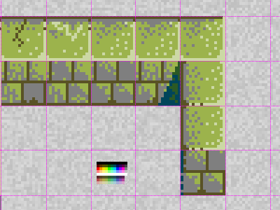 Game Preview, Tiles: mossy wall 8-bit 8bit art game pixel sprite tile videogame