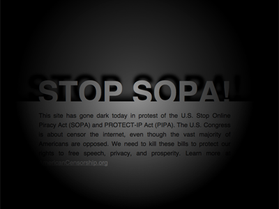Public Domain Stop SOPA Blackout Design
