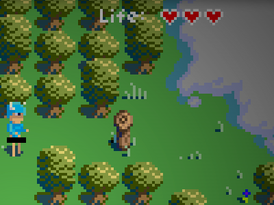 Obstacle in the Forest 16-bit 16bit 8-bit 8bit art game legend pants pixel sprite sprites video videogame