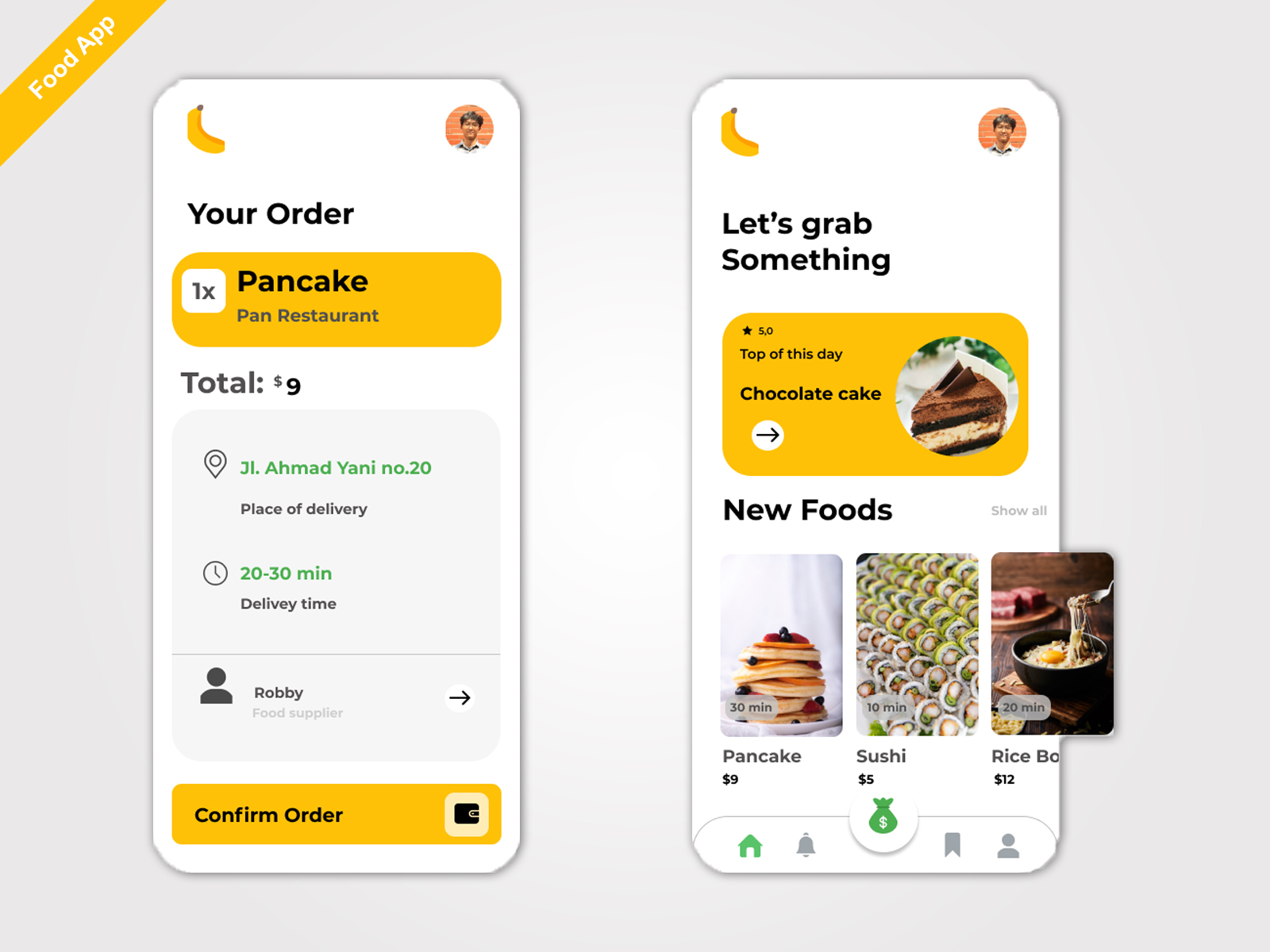 Food app by Refka Furqon on Dribbble