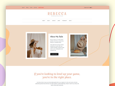 Rebecca - WordPress Blog Theme blog blog design design ecommerce fashion blog food blog lifestyle blog small business theme travel blog web website design wordpress wordpress blog wordpress design wordpress theme wordpress theme design