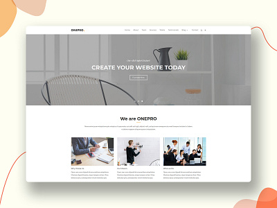 OnePro Responsive Onepage Parallax WordPress Theme design design inspiration ecommerce fashion blog lifestyle blog logo small business theme web website design wordpress wordpress blog wordpress design wordpress development wordpress theme