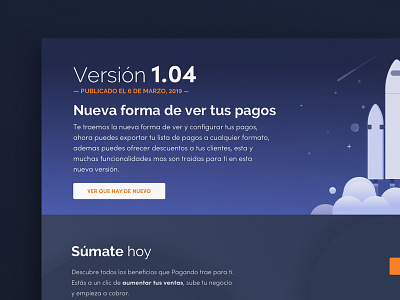 What's New footer design illustration landing page launched ui user inteface web whats new