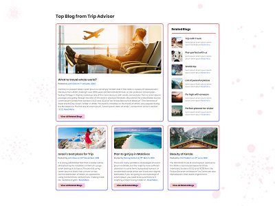 Blog page design for travel website blog design blog page dribbble front end development gradient travel ui wesite