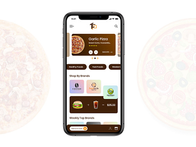 Food App UI design android app design app design application design food and drink food app front end development ios app design ui ux