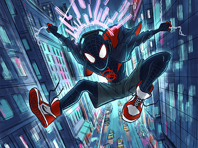 What's up danger? comic comic art comics intothespiderverse milesmorales spiderman