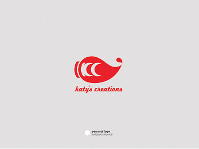 personal logo. katys creation branding design graphic design illustration l logo typography