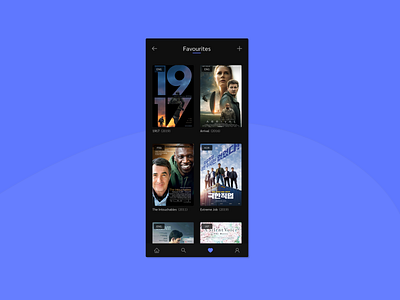 Favourites #044 app app design daily 100 challenge dailyui dailyuichallenge design favorite favorites favourite mobile app design movie movie app movies ui